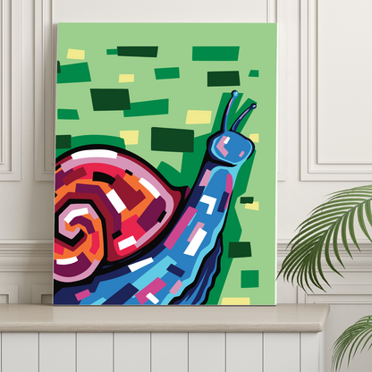 40x50cm Paint by Numbers Kit: Vividly Spiralled: Colourful Snail