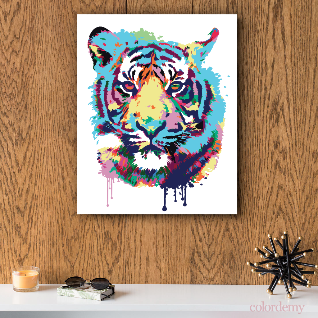 abstract tiger art