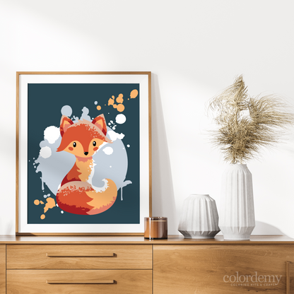 40x50cm Paint by Numbers Kit: Fox's Play: Whimsical Charm