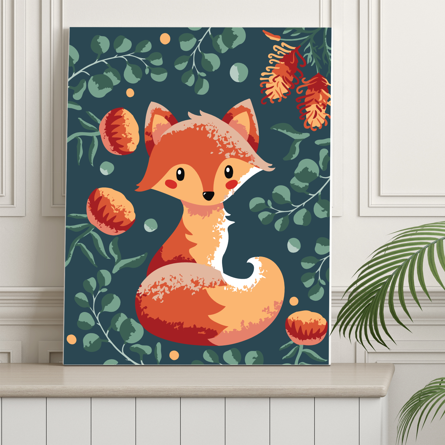 Paint by number Animal fox DIY Digital Painting Canvas for Adults