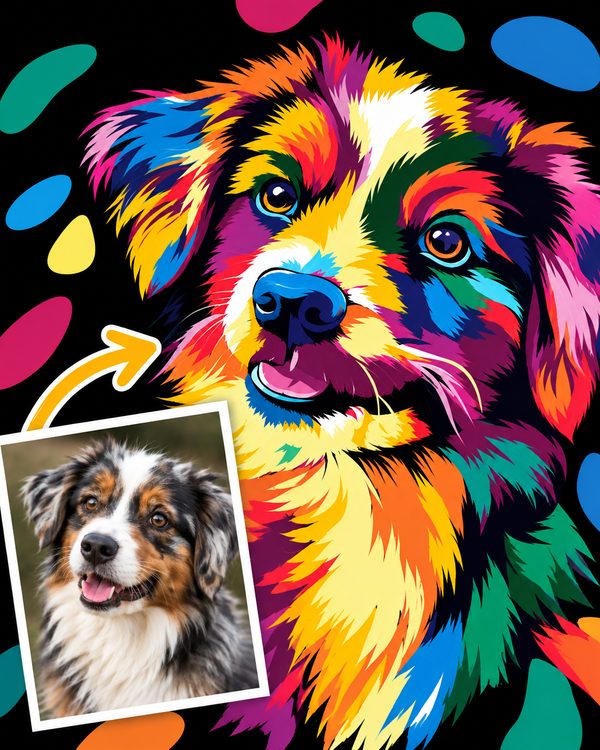 Bold in Black: a pet photo turned into this style