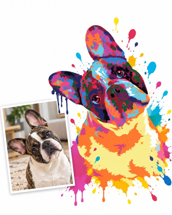 Pop Art — White: a pet photo turned into this style